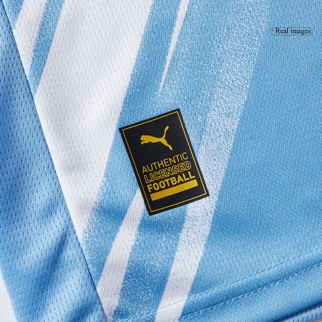 Manchester City Home Football Jersey Long Sleeve 2025/26 Blue
