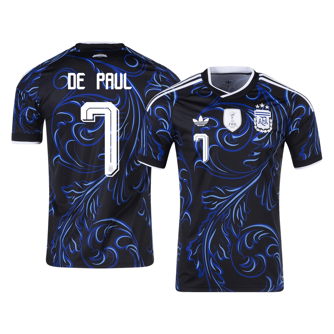 Pánské Argentina DE PAUL #7 Pryč Fotbalový dres Mistrovství světa 2026