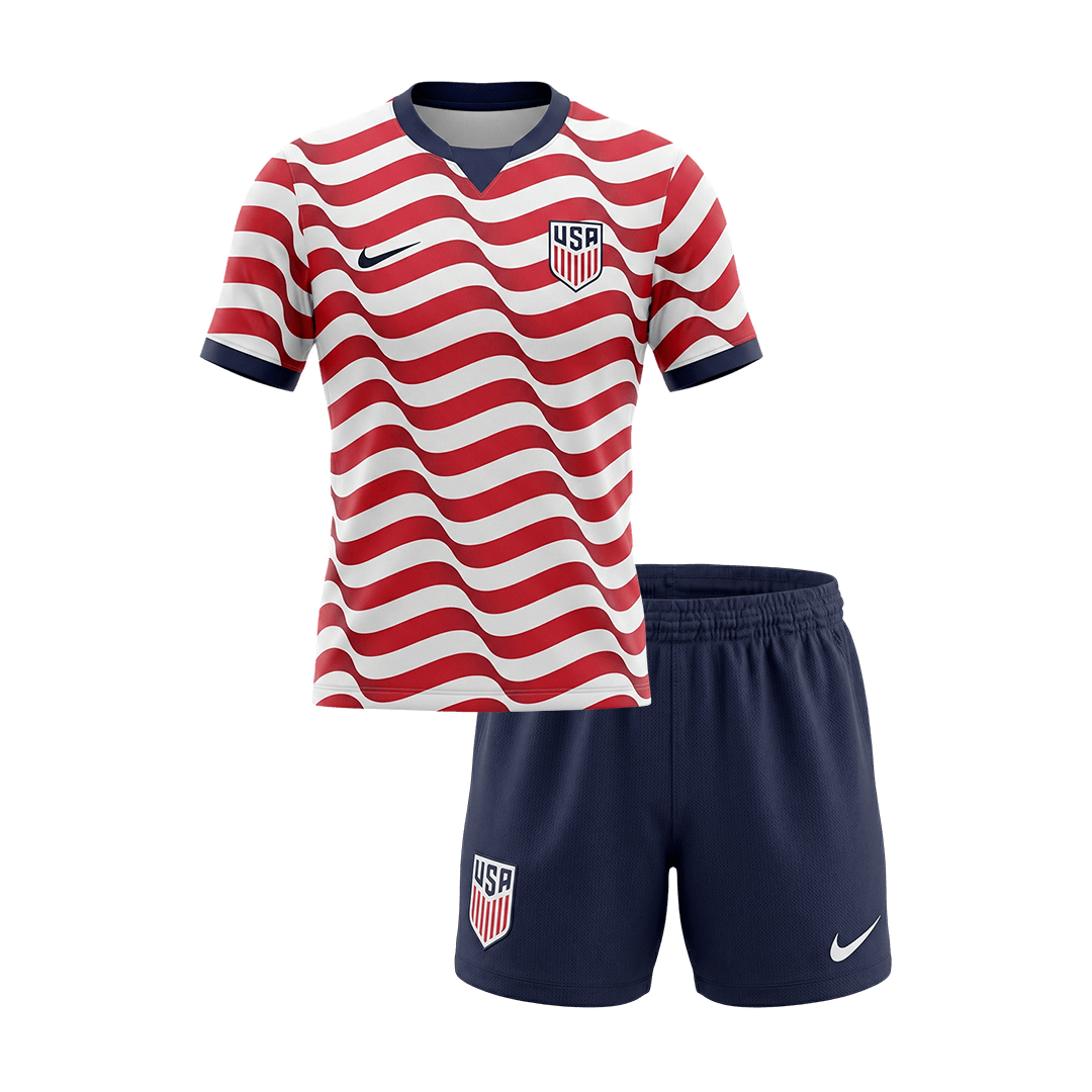 Děti USA Domov Fotbalový dres Kit(dres + šortky) Mistrovství světa 2026