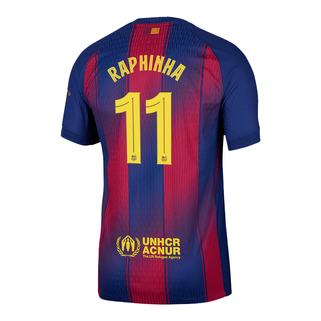 Barcelona RAPHINHA #11 Home Football Shirt 2025/26 UCL - Player Version