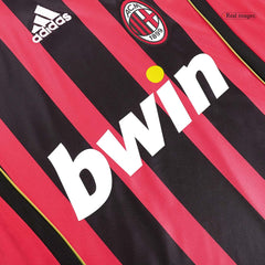 AC Milan MALDINI #3 Home Retro Long Sleeve Football Jersey 2006/07