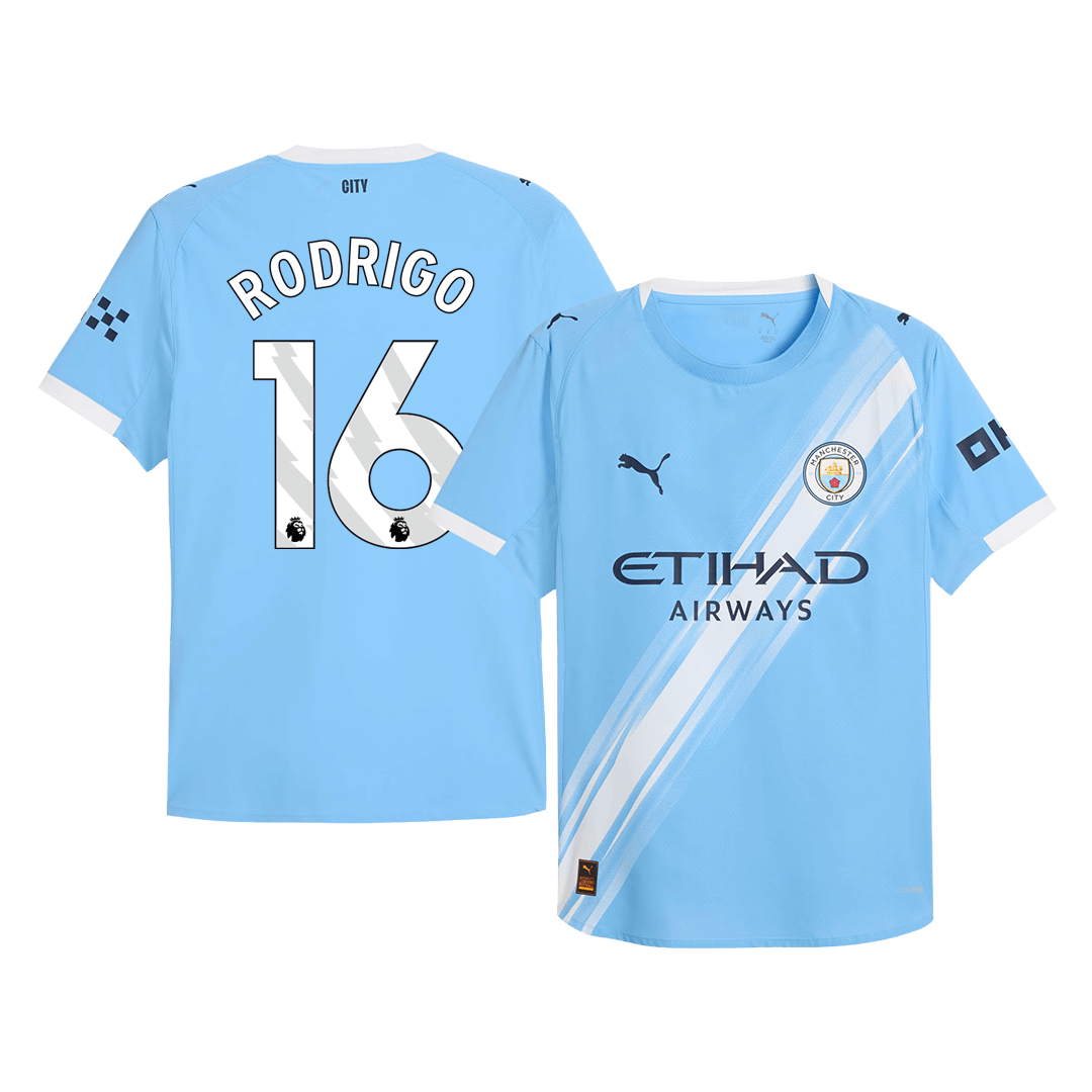 Manchester City RODRIGO #6 Domácí fotbalový dres 2025/26 – verze pro hráče