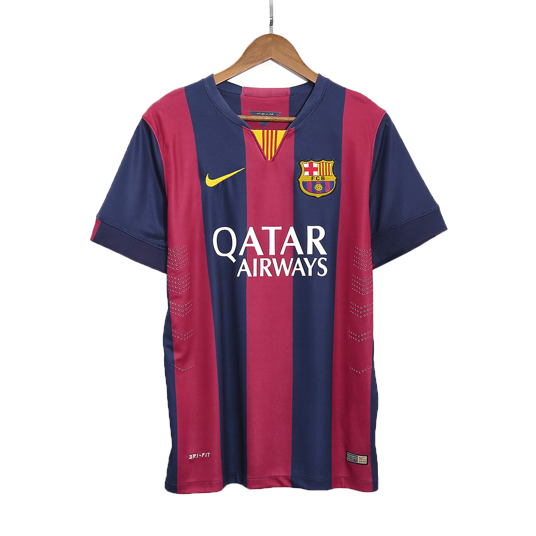 Barcelona SUÁREZ #9 Home Retro Football Jersey 2014/15
