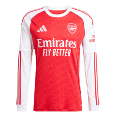 Arsenal Home Long Sleeve Football Jersey 2025/26 Red