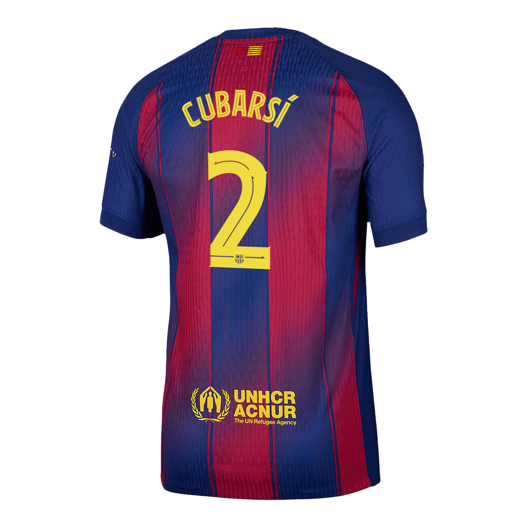 Barcelona CUBARSÍ #2 Domácí Fotbalový dres 2025/26 - Verze hráče - UCL
