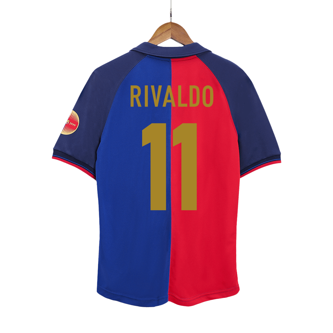 Barcelona RIVALDO #11 Home Retro Football Jersey 1999/00 – 100th Anniversary