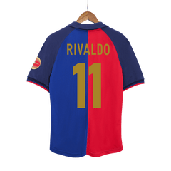 Barcelona RIVALDO #11 Home Retro Football Jersey 1999/00 – 100th Anniversary