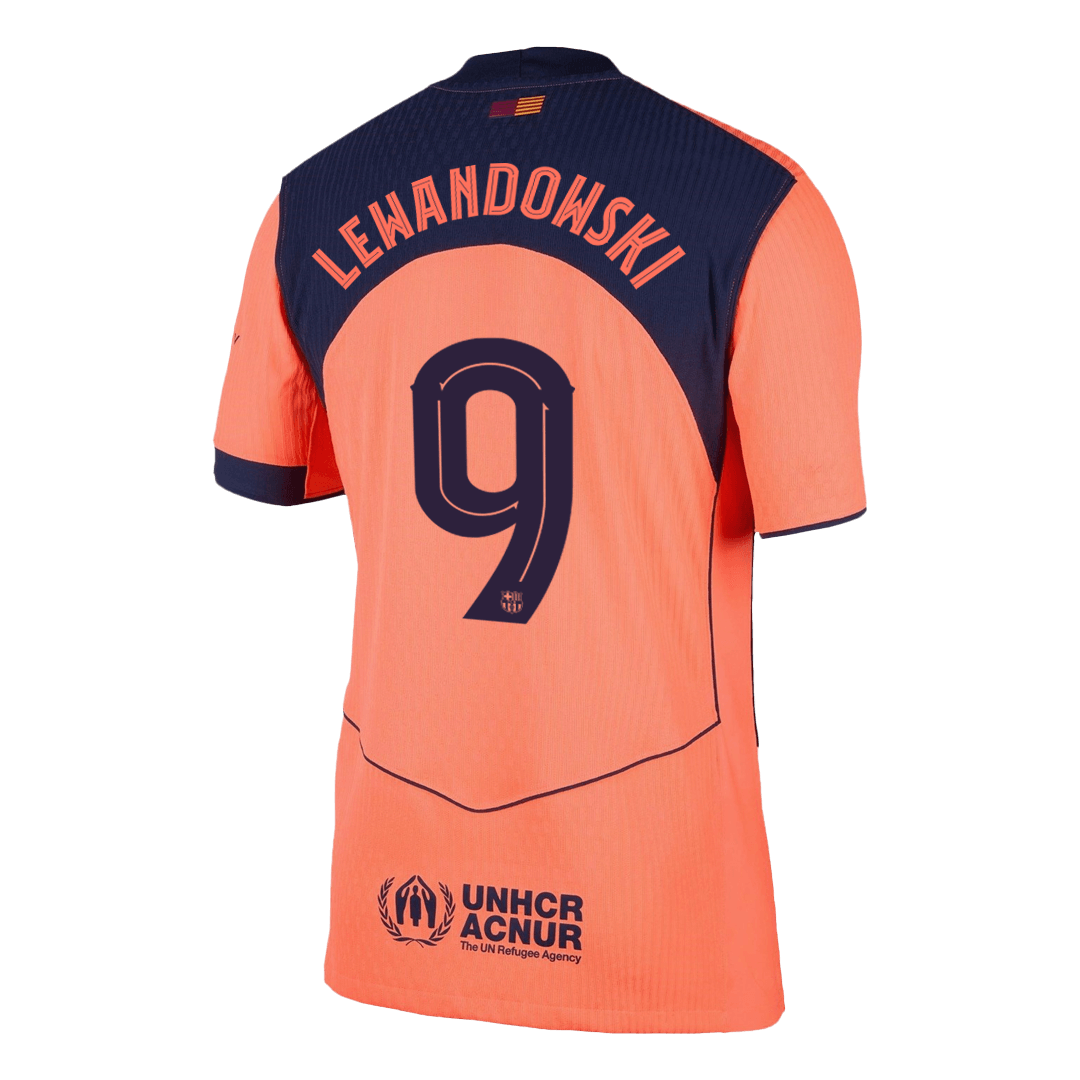 Barcelona LEWANDOWSKI #9 Třetí pryč Fotbalový dres 2025/26 - verze pro hráče - UCL
