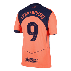 Barcelona LEWANDOWSKI #9 Třetí pryč Fotbalový dres 2025/26 - verze pro hráče - UCL