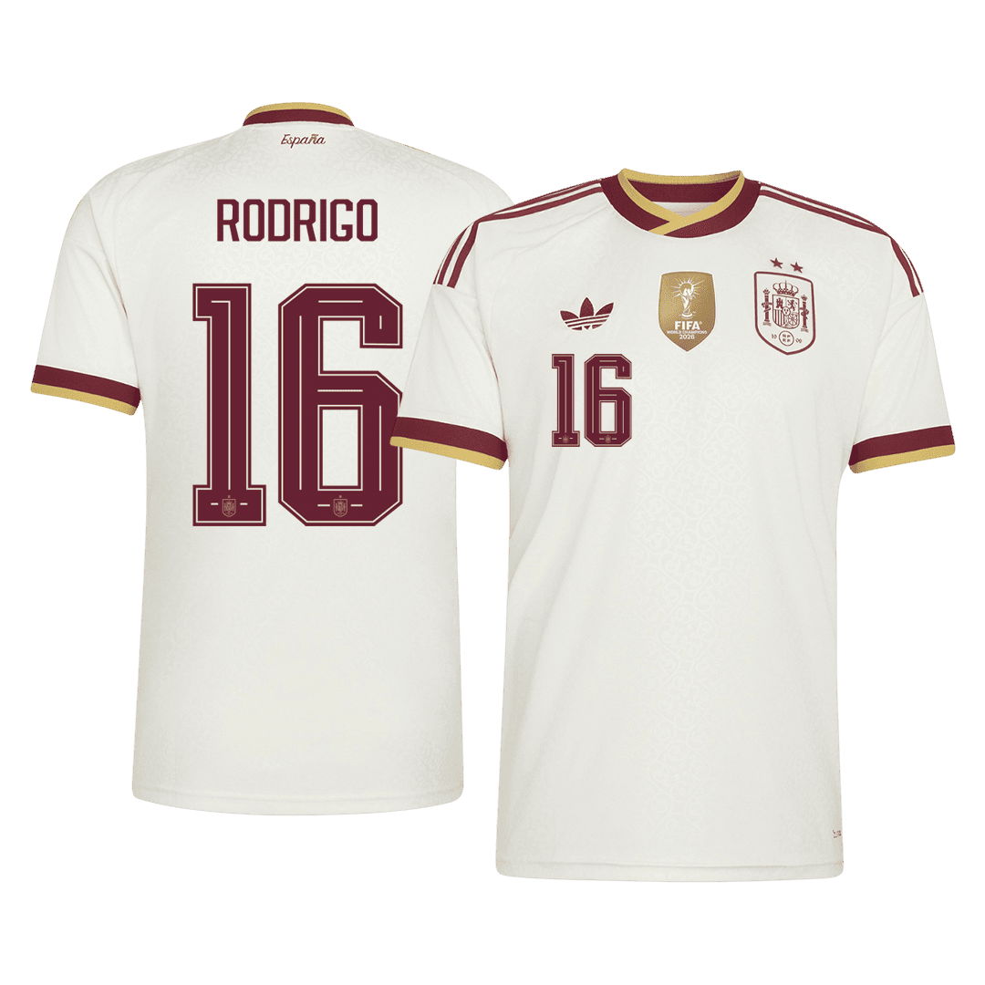 Pánské Spain RODRIGO #16 Pryč Fotbalový dres Mistrovství světa Edice pro šampiony 2026