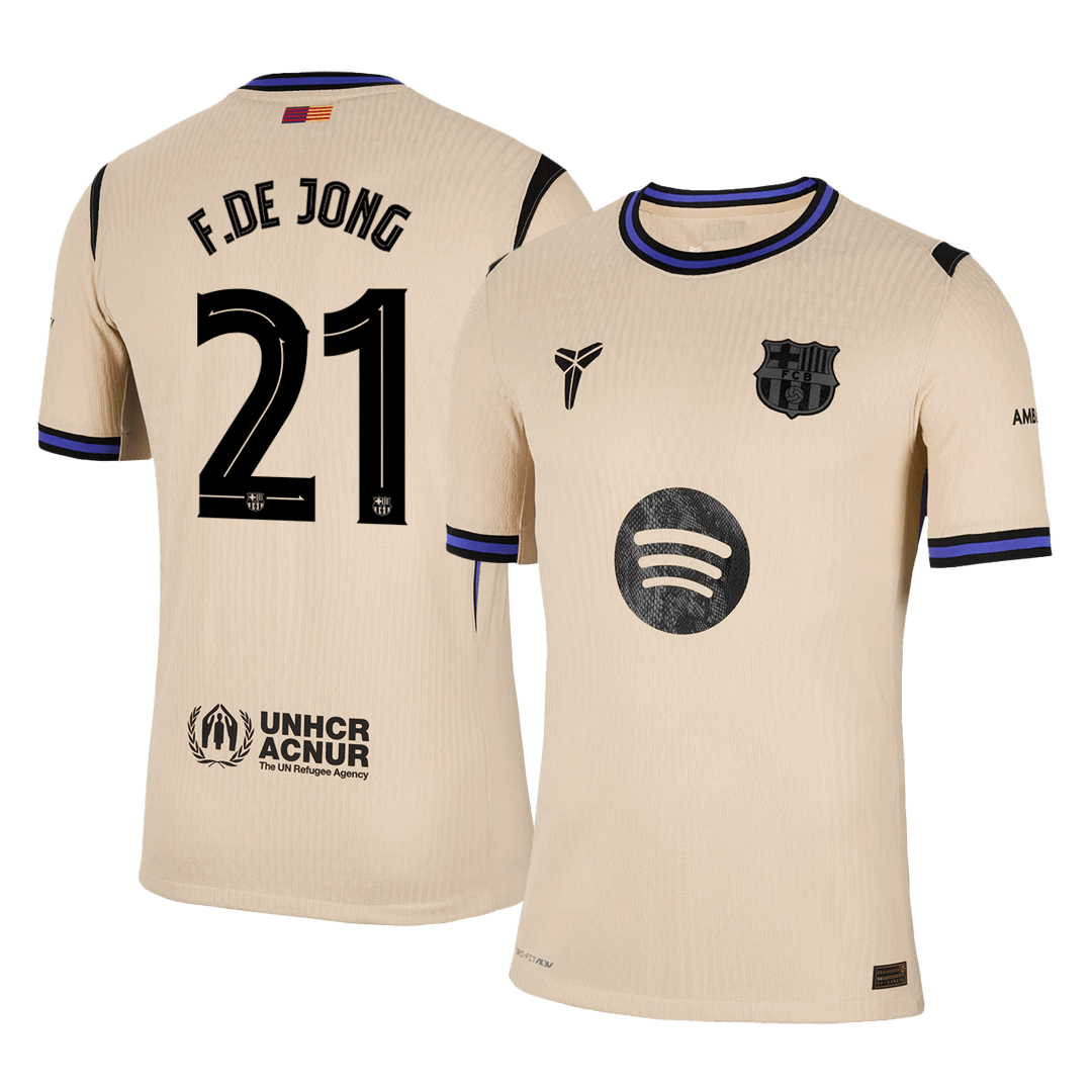 Barcelona F.DE JONG #21 Away Football Jersey 2025/26 – Player Version – UCL