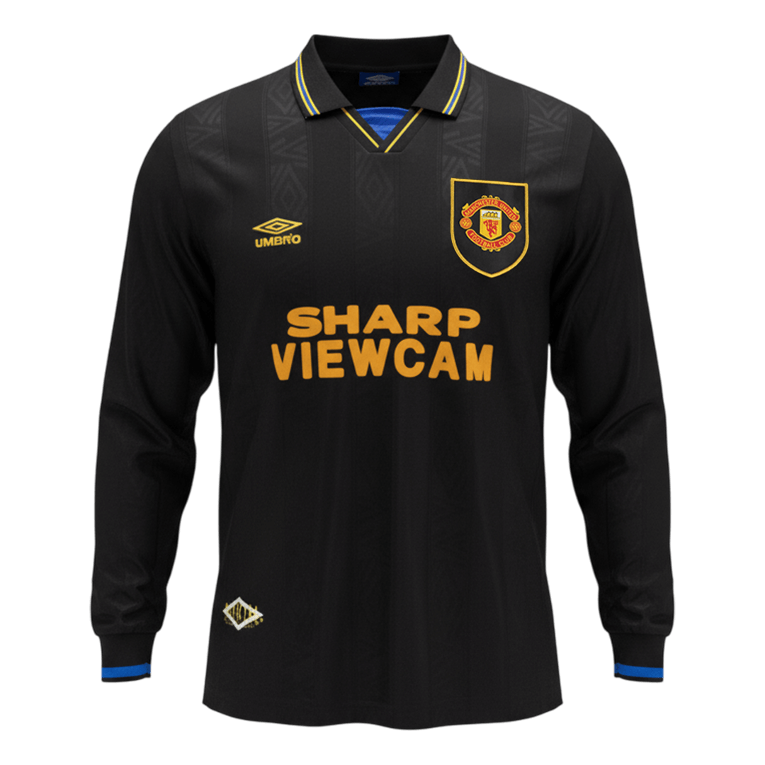Manchester United Pryč Retro Long Sleeve fotbalový dres 1993/94