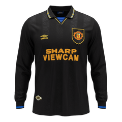 Manchester United Pryč Retro Long Sleeve fotbalový dres 1993/94