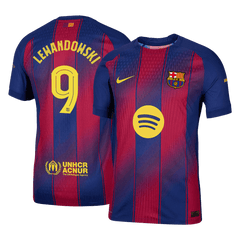 Barcelona LEWANDOWSKI #9 Home Football Shirt 2025/26 UCL - Player Version