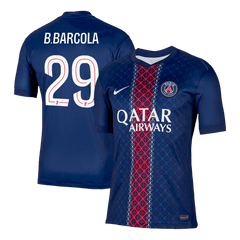 Pánský domácí fotbalový dres PSG B.BARCOLA #29 2025/26