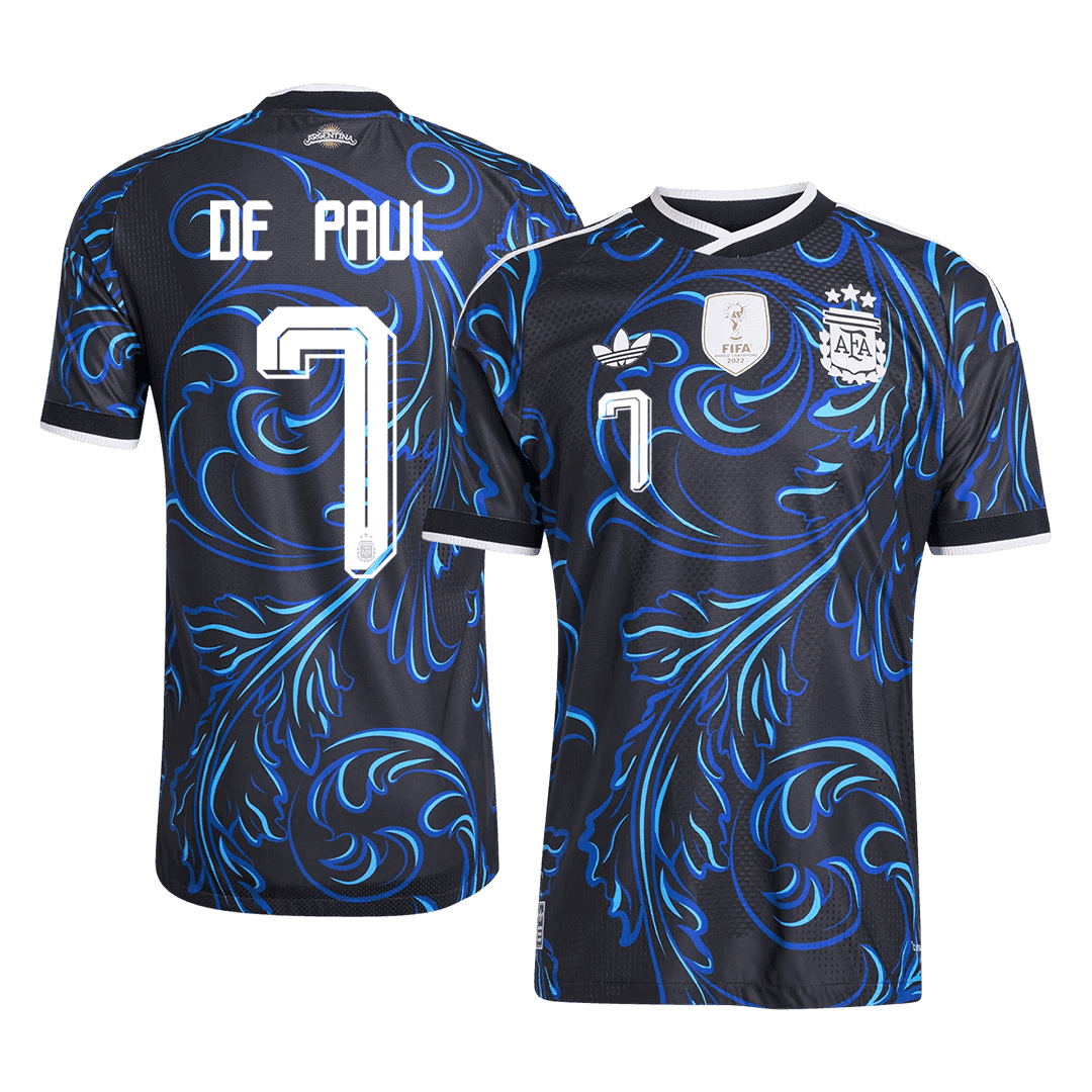 Argentina DE PAUL #7 Pryč Fotbalový dres Mistrovství světa 2026 - verze pro hráče