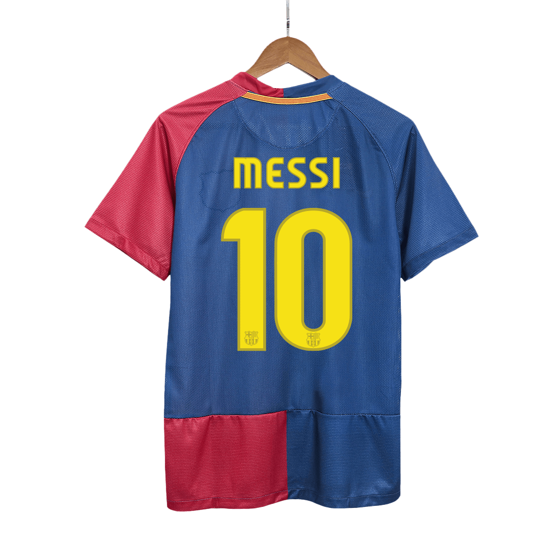 Barcelona MESSI #10 Home Retro Football Jersey 2008/09 - UCL Final