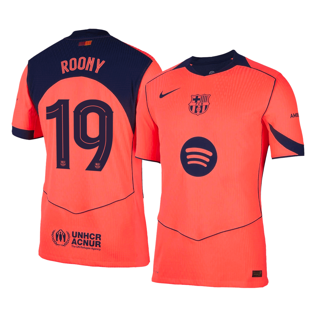 Barcelona ROONY #19 Třetí pryč Fotbalový dres 2025/26 - verze pro hráče - UCL