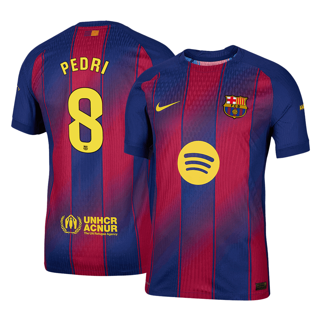 Men's Barcelona Home Football Jersey PEDRI #8 2025/26
