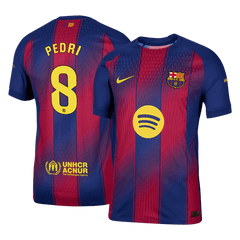 Men's Barcelona Home Football Jersey PEDRI #8 2025/26