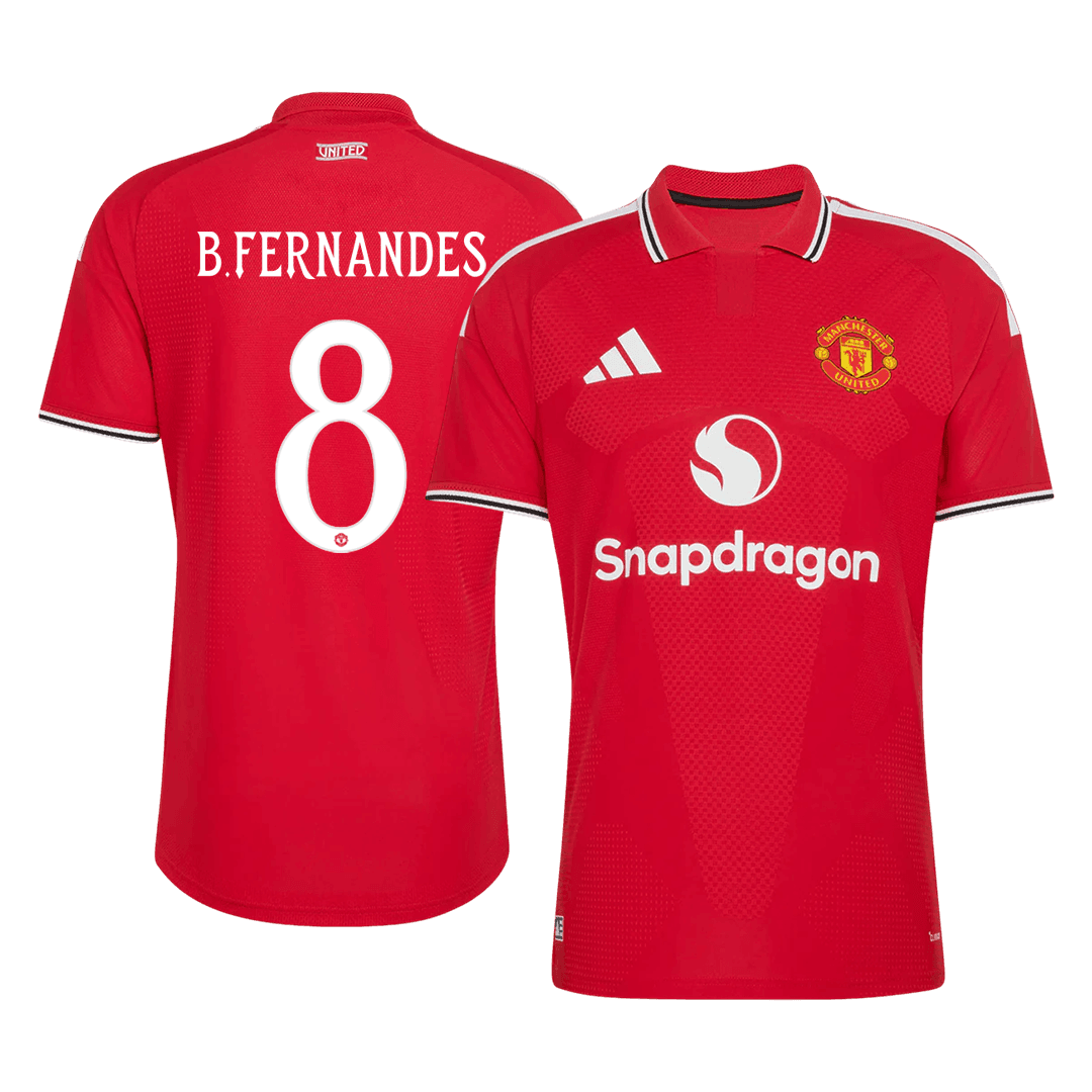 Manchester United B. FERNANDES #8 Domov Fotbalový dres 2026/27 - verze pro hráče - UCL