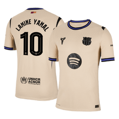 Barcelona LAMINE YAMAL #10 venkovní fotbalový dres 2025/26 – verze pro hráče – UCL