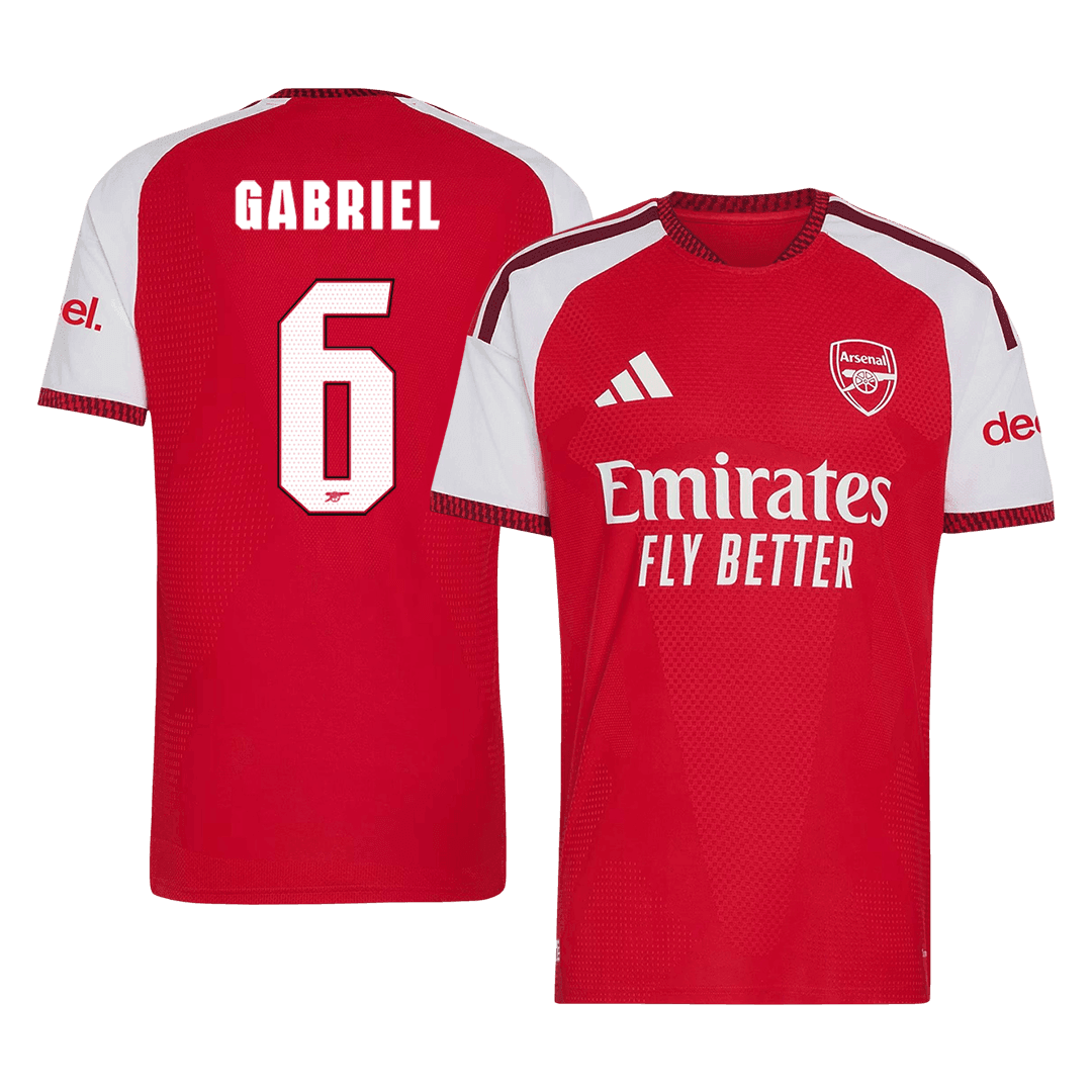 Arsenal GABRIEL #6 Domov Fotbalový dres 2026/27 - verze pro hráče - UCL