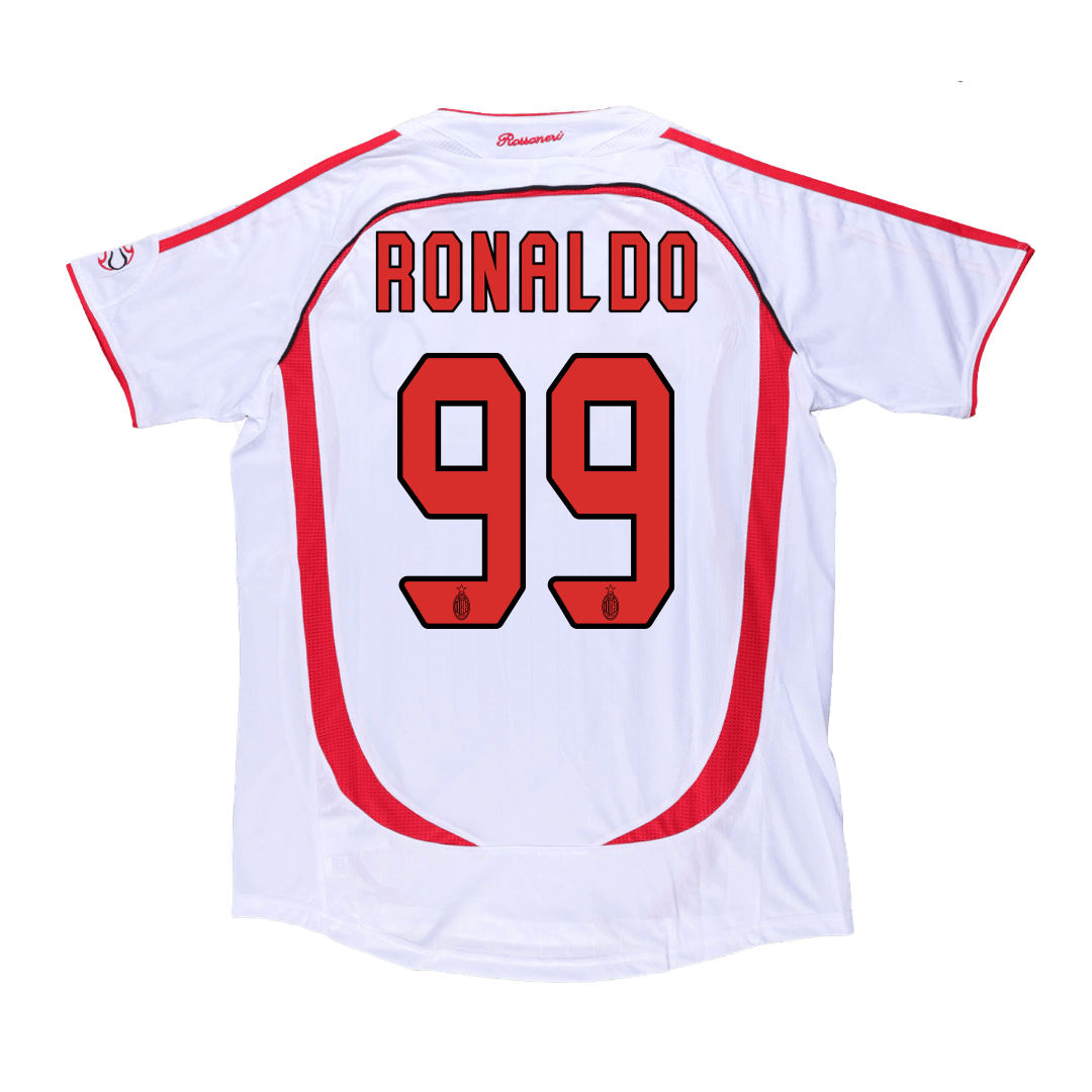 AC Milán RONALDO #99 venkovní retro fotbalový dres 2006/07 - UCL