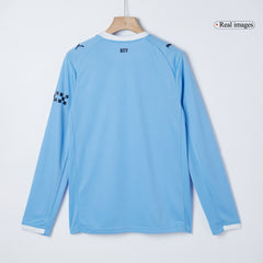 Manchester City Home Football Jersey Long Sleeve 2025/26 Blue