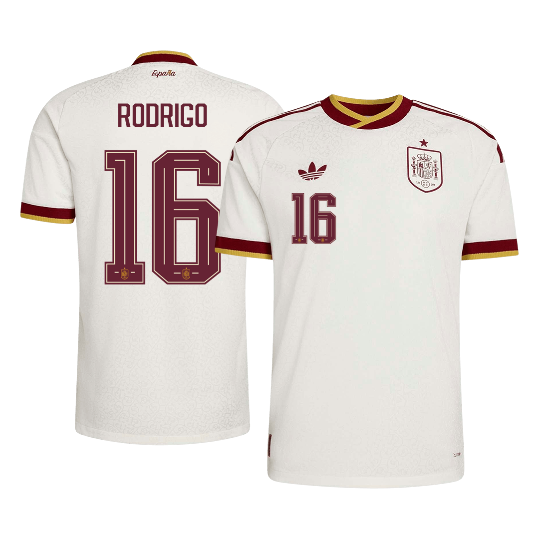 Spain RODRIGO #16 Pryč Fotbalový dres Mistrovství světa 2026 - verze pro hráče