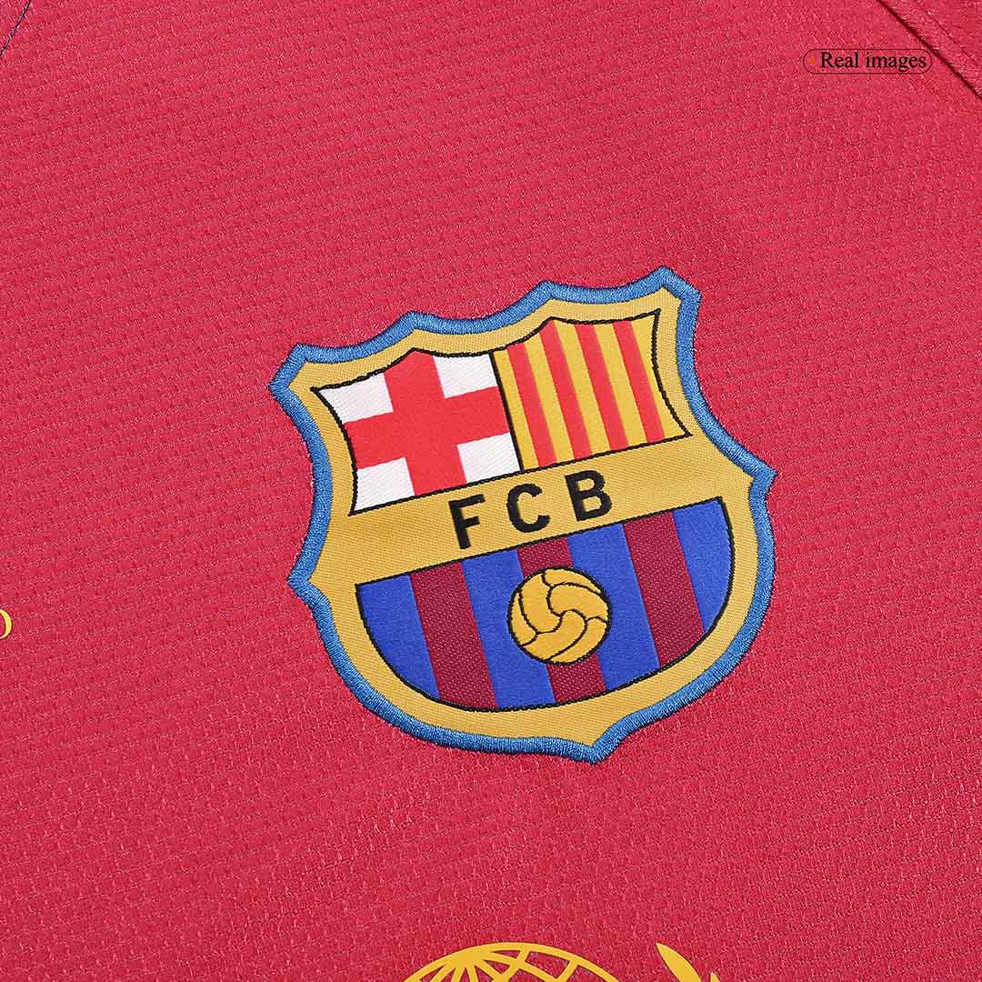 Barcelona A.INIESTA #8 Domácí Retro fotbalový dres s dlouhým rukávem 2008/09 - finále UCL