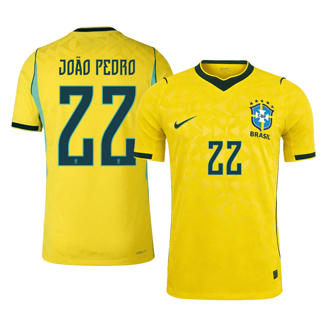 Brazil JOÃO PEDRO #22 Domov Fotbalový dres Mistrovství světa 2026 - verze pro hráče