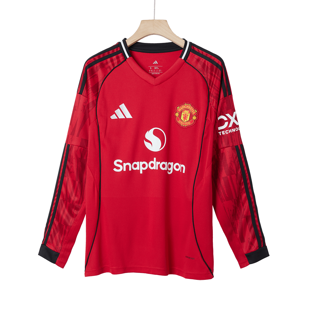 Pánský fotbalový dres Manchester United Domácí s dlouhým rukávem 2025/26