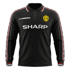 Manchester United Pryč Retro Long Sleeve fotbalový dres 1998