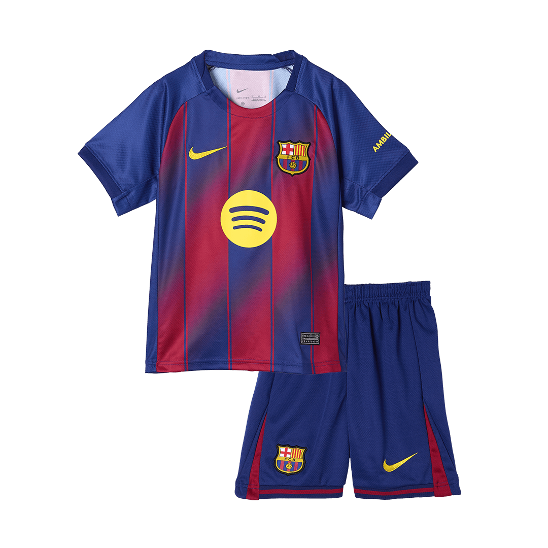 Dětská souprava domácího dresu Barcelona (dres + šortky) 2025/26