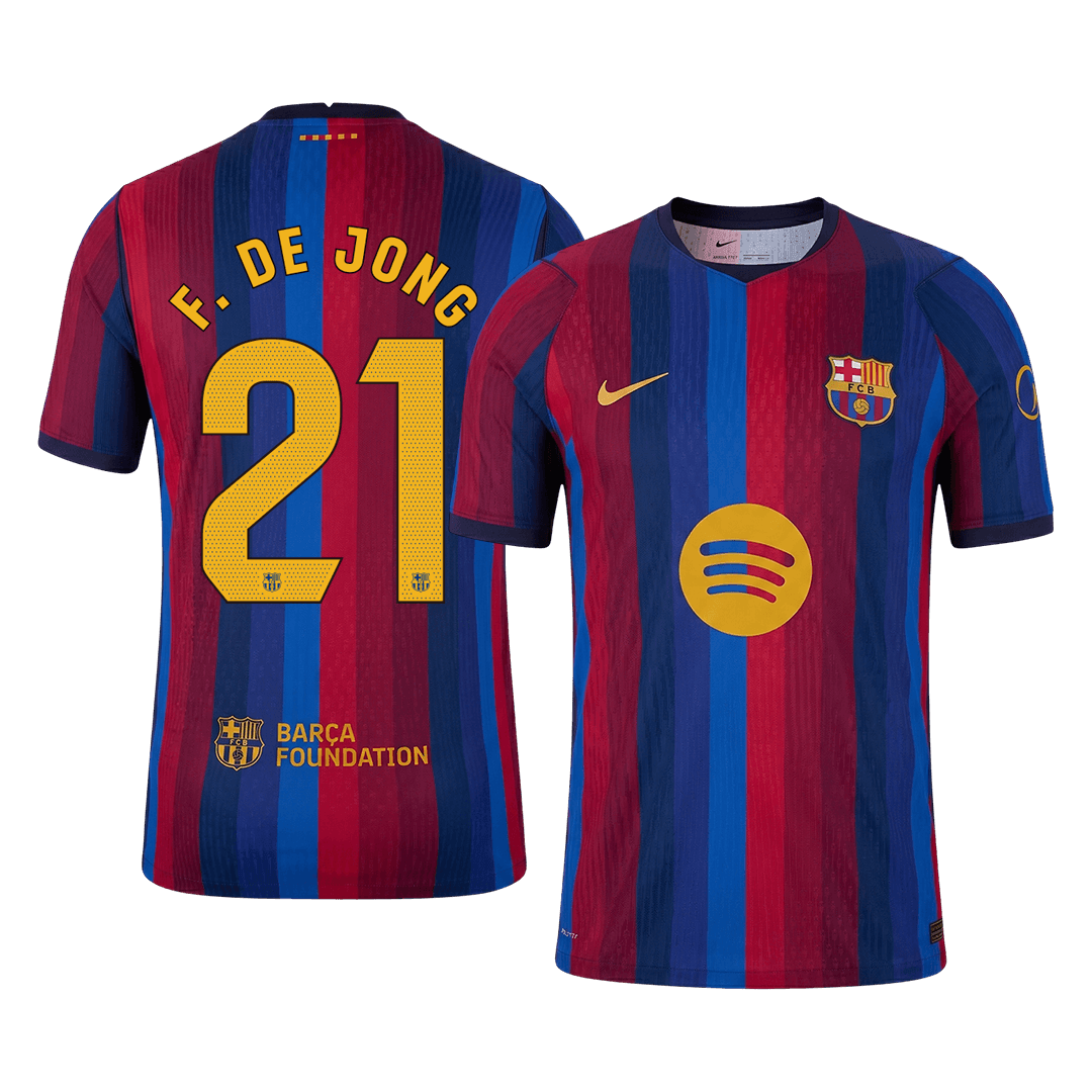 Barcelona F. DE JONG #21 Domov Fotbalový dres 2026/27 - verze pro hráče