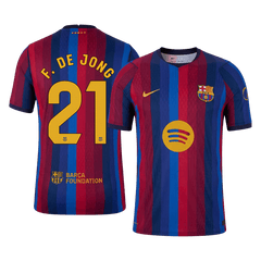 Barcelona F. DE JONG #21 Domov Fotbalový dres 2026/27 - verze pro hráče