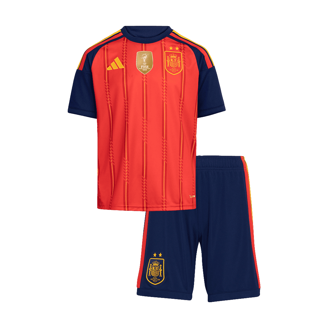 Děti Spain Domov Fotbalový dres Kit(dres + šortky) Mistrovství světa 2026
