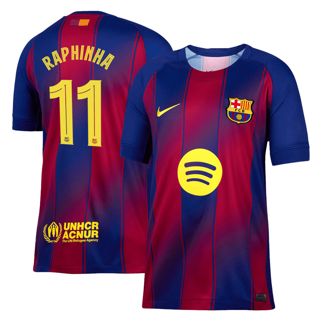 Barcelona RAPHINHA #11 Men's Home Football Jersey 2025/26 – UCL