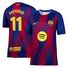 Barcelona RAPHINHA #11 Men's Home Football Jersey 2025/26 – UCL