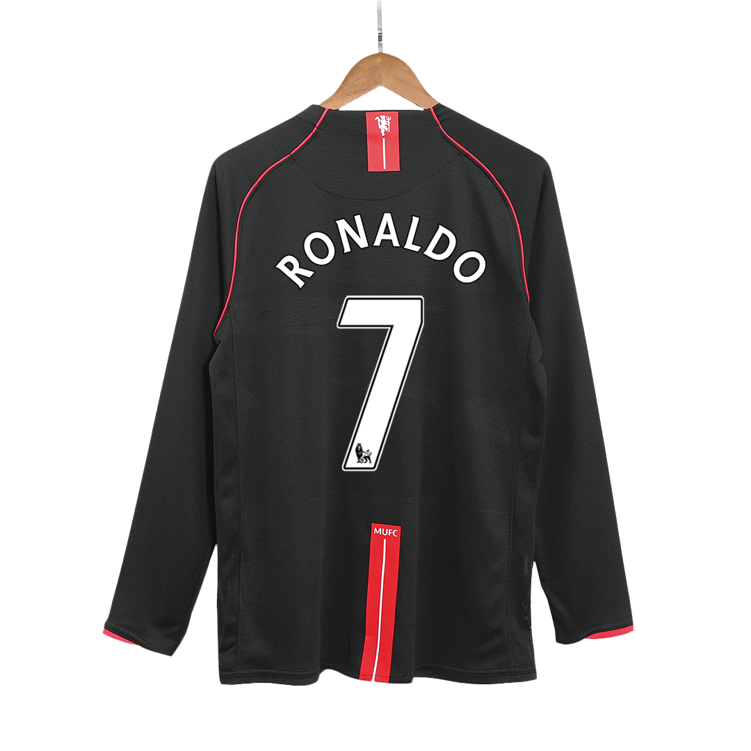 Manchester United RONALDO #7 venkovní retro fotbalový dres s dlouhým rukávem 2007/08