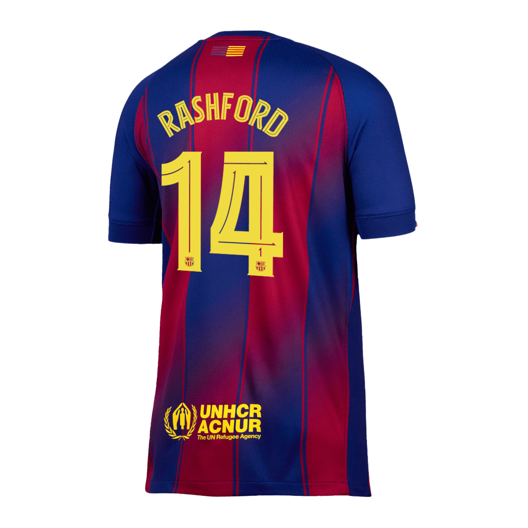 Barcelona RASHFORD #14 Home Men's Football Jersey 2025/26 - UCL