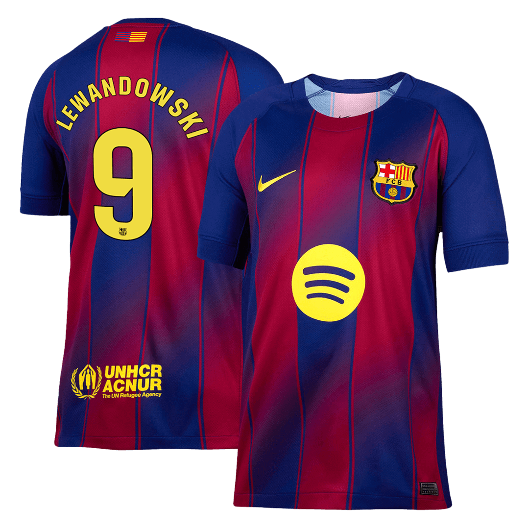 Men's Barcelona LEWANDOWSKI #9 Home Football Jersey 2025/26