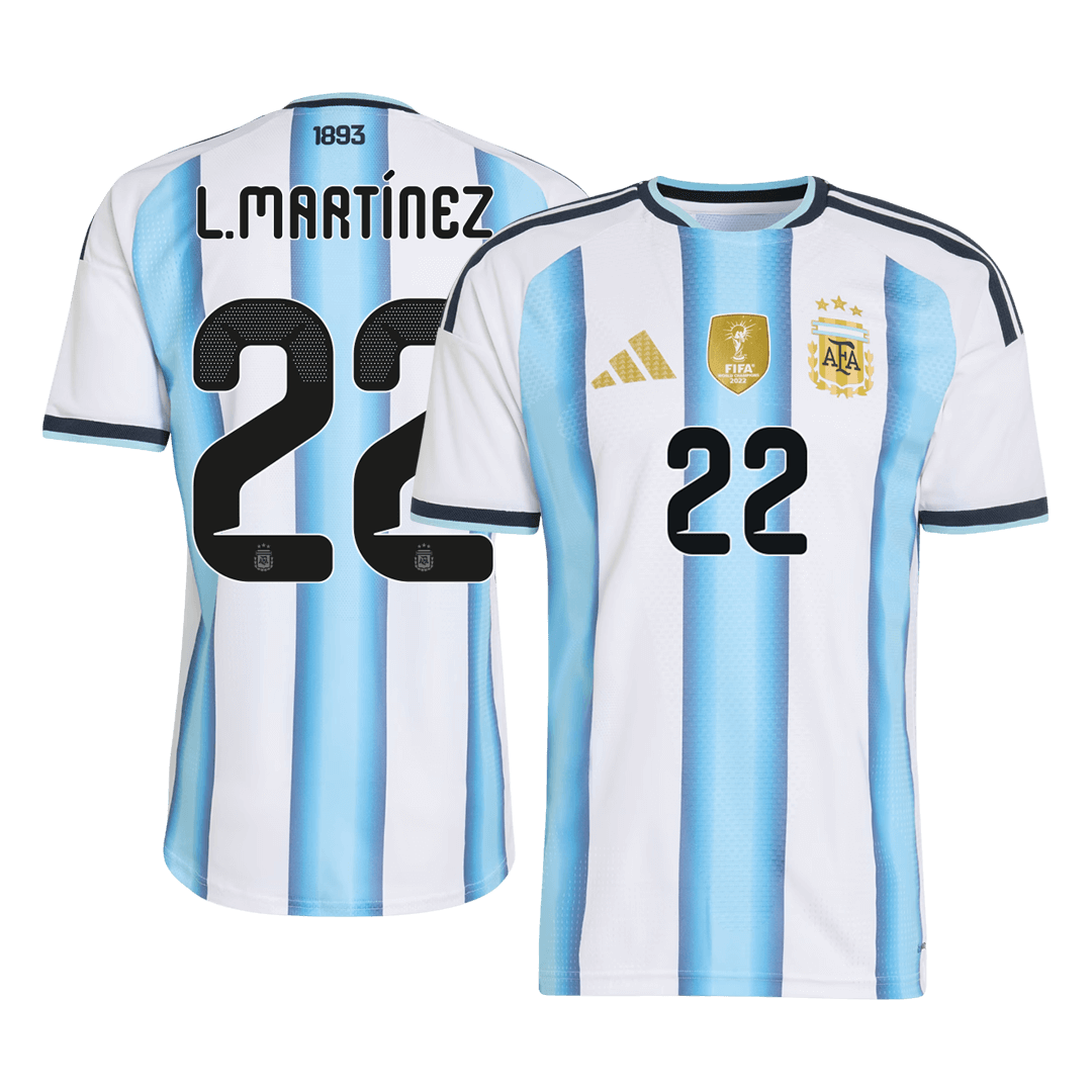 Argentina L.MARTÍNEZ #22 Domov Fotbalový dres World Cup 2026 - verze pro hráče