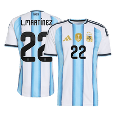Argentina L.MARTÍNEZ #22 Domov Fotbalový dres World Cup 2026 - verze pro hráče