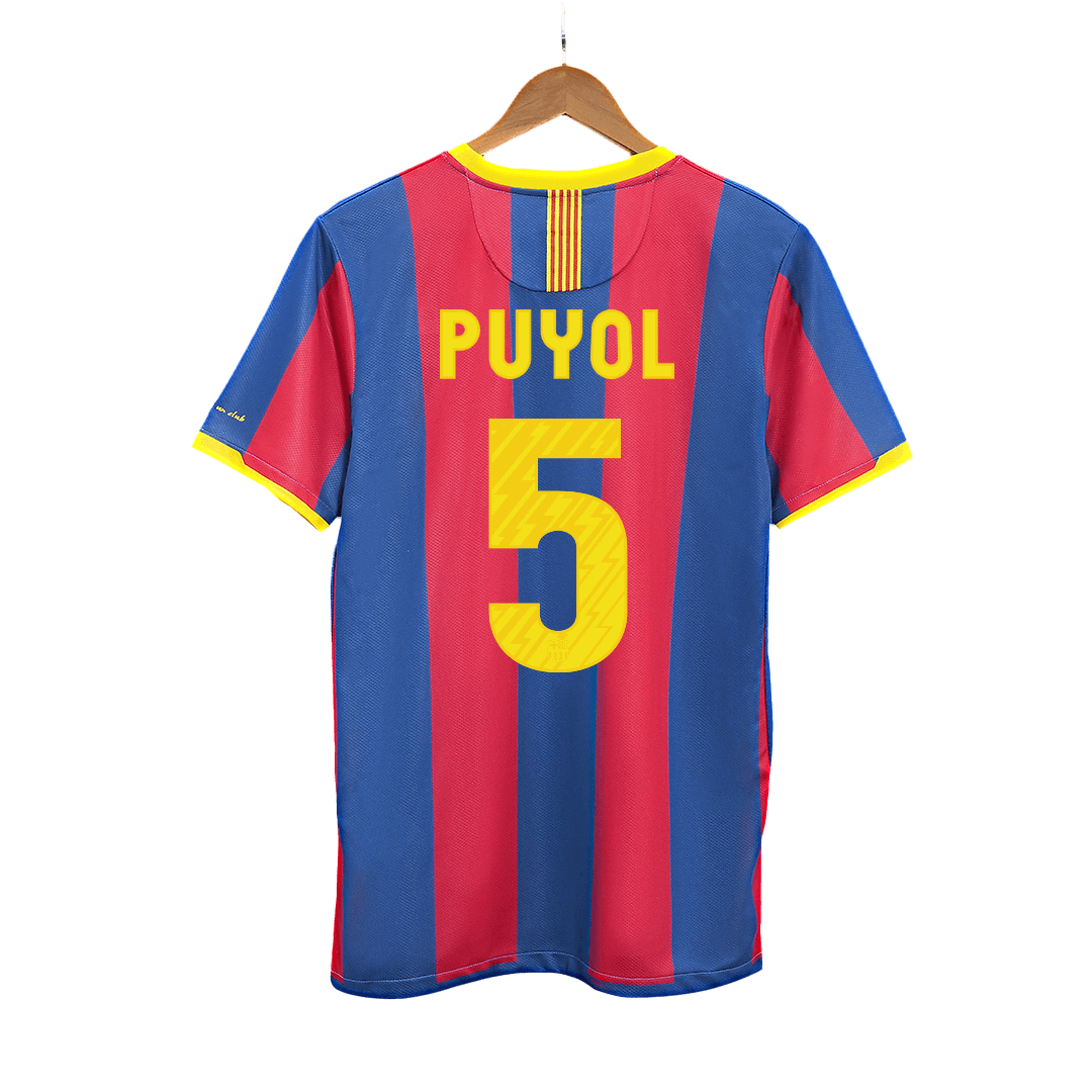 Barcelona PUYOL #5 Home Retro Football Jersey 2010/11