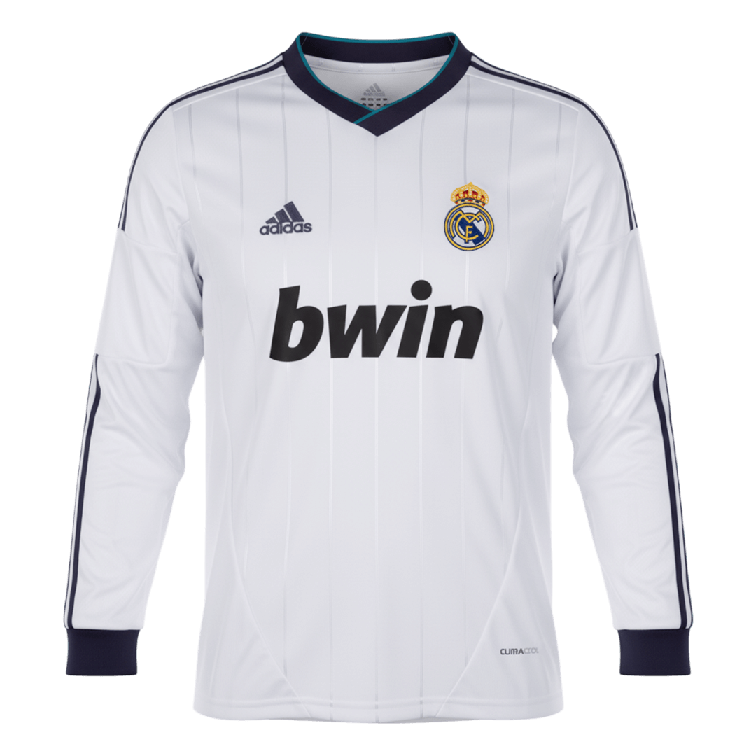 Real Madrid Domov Retro Long Sleeve fotbalový dres 2012/13
