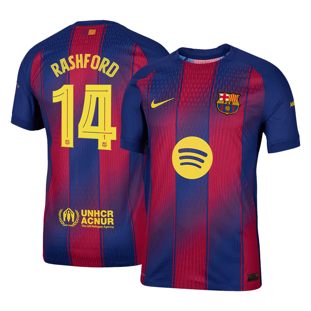 Barcelona RASHFORD #14 Domácí Fotbalový dres 2025/26 – verze pro hráče – UCL
