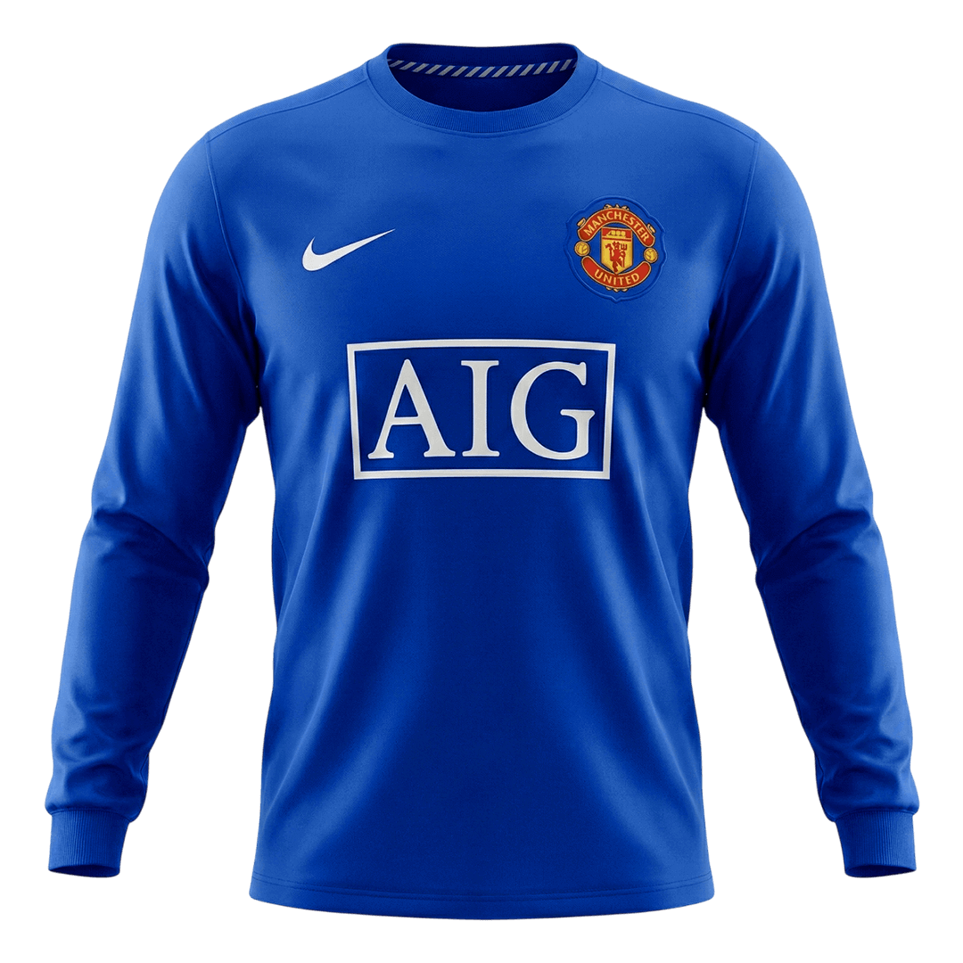 Manchester United Třetí pryč Retro Long Sleeve fotbalový dres 2008/09