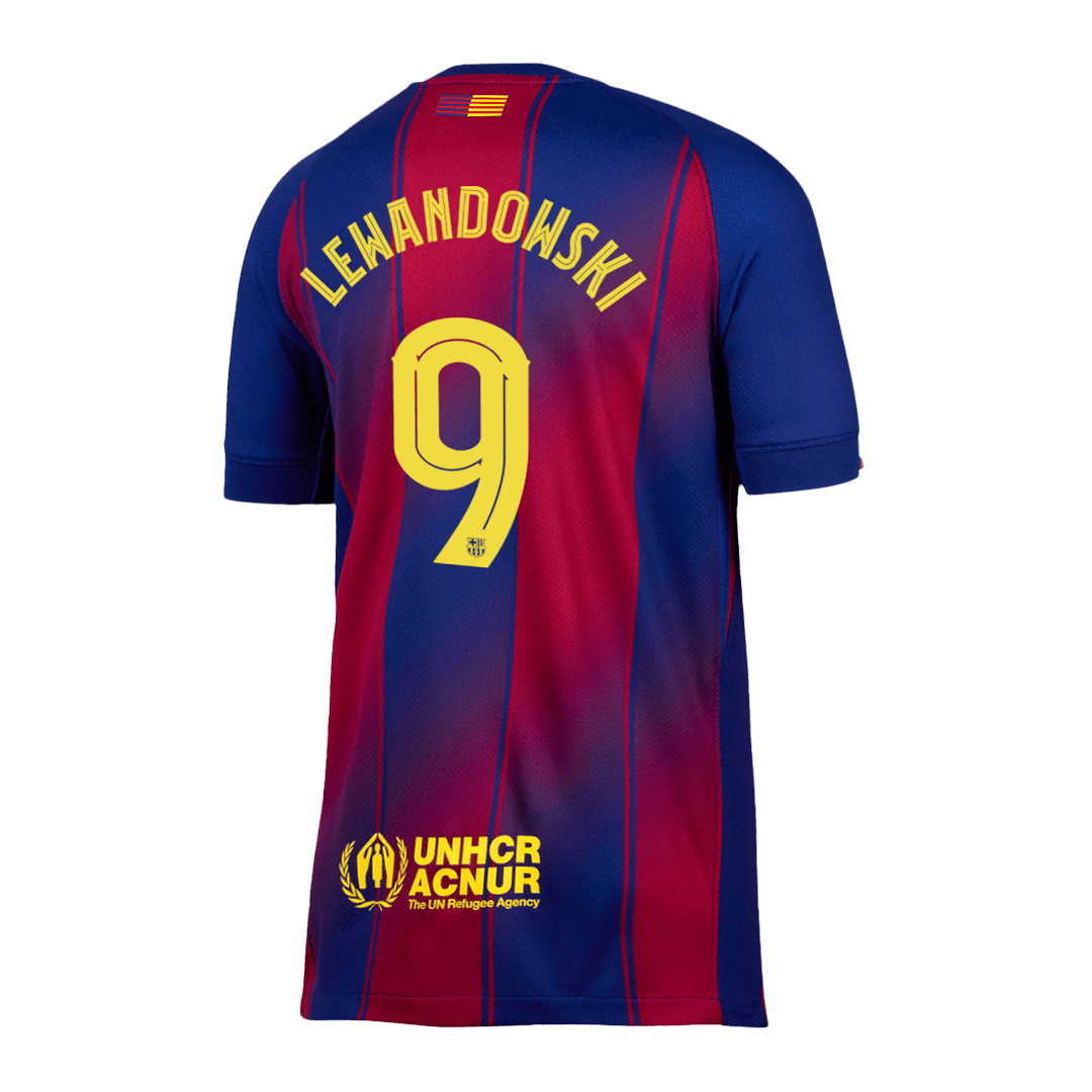 Men's football jersey Barcelona LEWANDOWSKI #9 Home 2025/26 - UCL